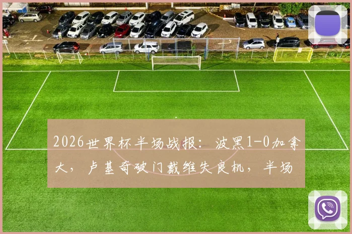 2026世界杯半场战报：波黑1-0加拿大，卢基奇破门戴维失良机，半场数据解析